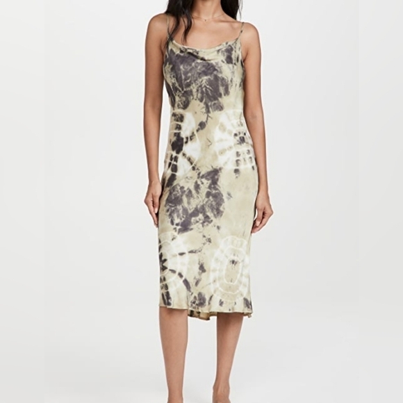 Young Fabulous & Broke Evie Satin Slip Dress in Toffee Caramel Bronze L … - Picture 2 of 14